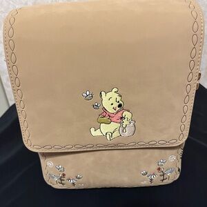 Beige Winnie the Pooh Embroidered Women's Backpack by